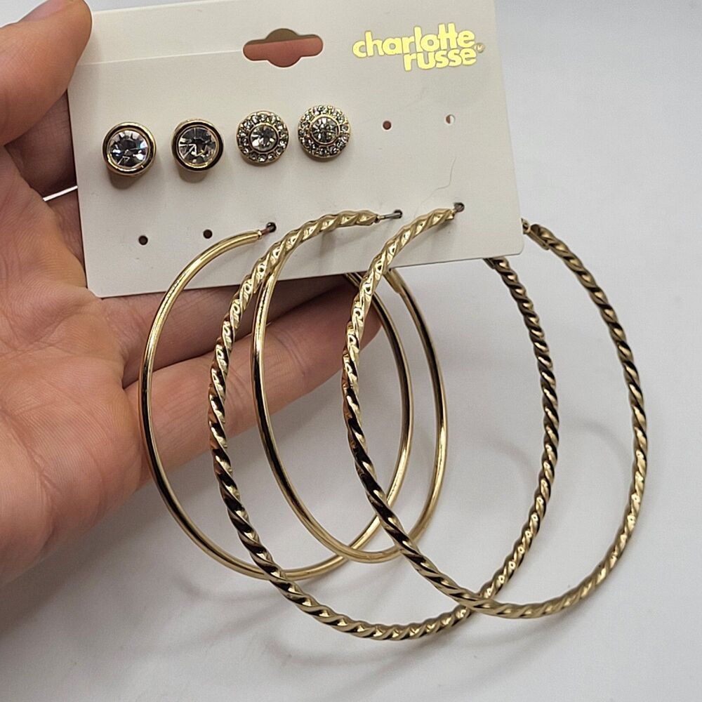 Setโof 4 Charlotte Russ Earrings Hoops & Studs